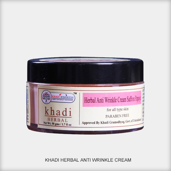 Крем для лица от морщин Шафран и Папайя, 50 г, производитель Кхади; Saffron & Papaya Anti Wrinkle Cream, 50 g, Khadi