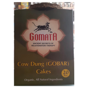 Коровий навоз сушеный прессованный, упаковка 20 шт, производитель Гомата; Cow dung dried pressed, 20 pcs, Gomata Products