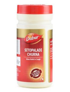 Ситопалади Чурна для лечения дыхательной системы, 60 г, производитель Дабур; Sitopaladi Churna, 60 g, Dabur