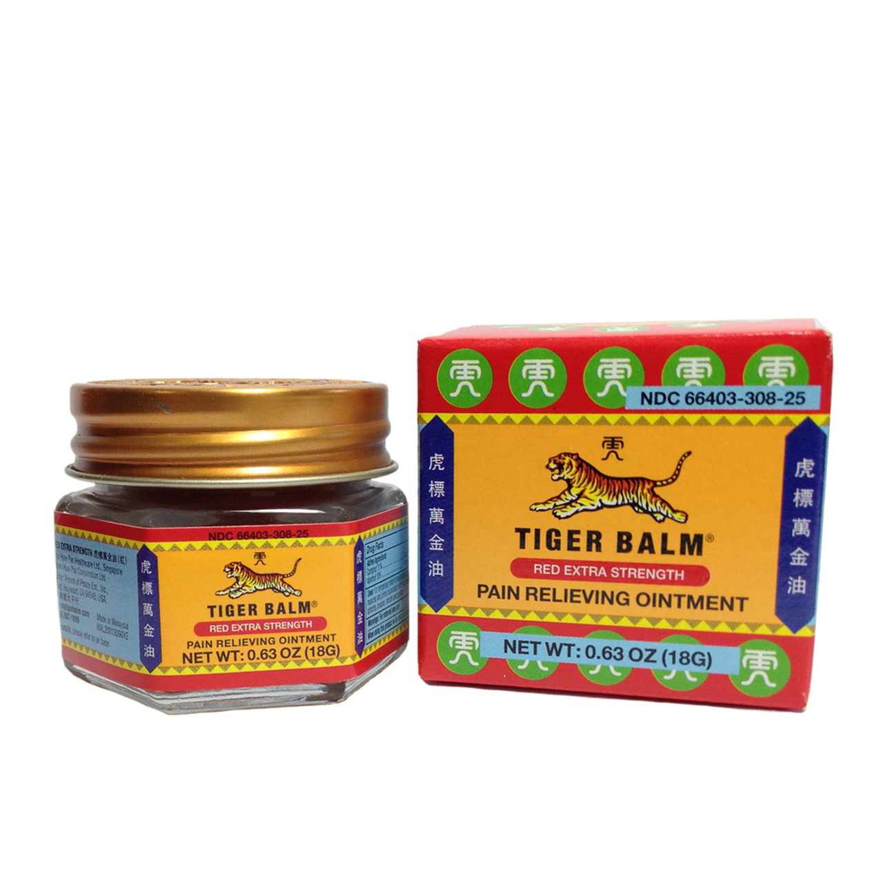 Мазь Тигровый бальзам, 9 мл, производитель Хавпар; Red ointment Tiger Balm, 9 ml, Hawpar