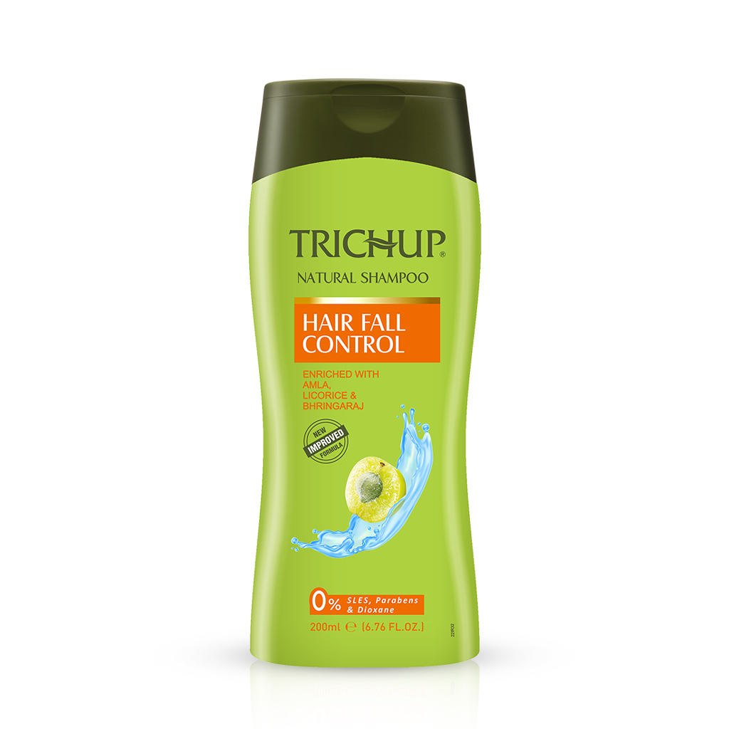 Шампунь против выпадения волос Тричуп, 200 мл, производитель Васу; Trichup Herbal Shampoo Hair Fall Control, 200 ml, Vasu