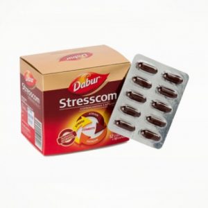 Мощный антистрессовый аюрведический препарат Стресском, 120 кап, производитель Дабур; Stresscom, 120 caps, Dabur